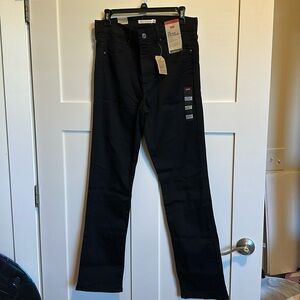 Levi’s black high rise slim straight jeans